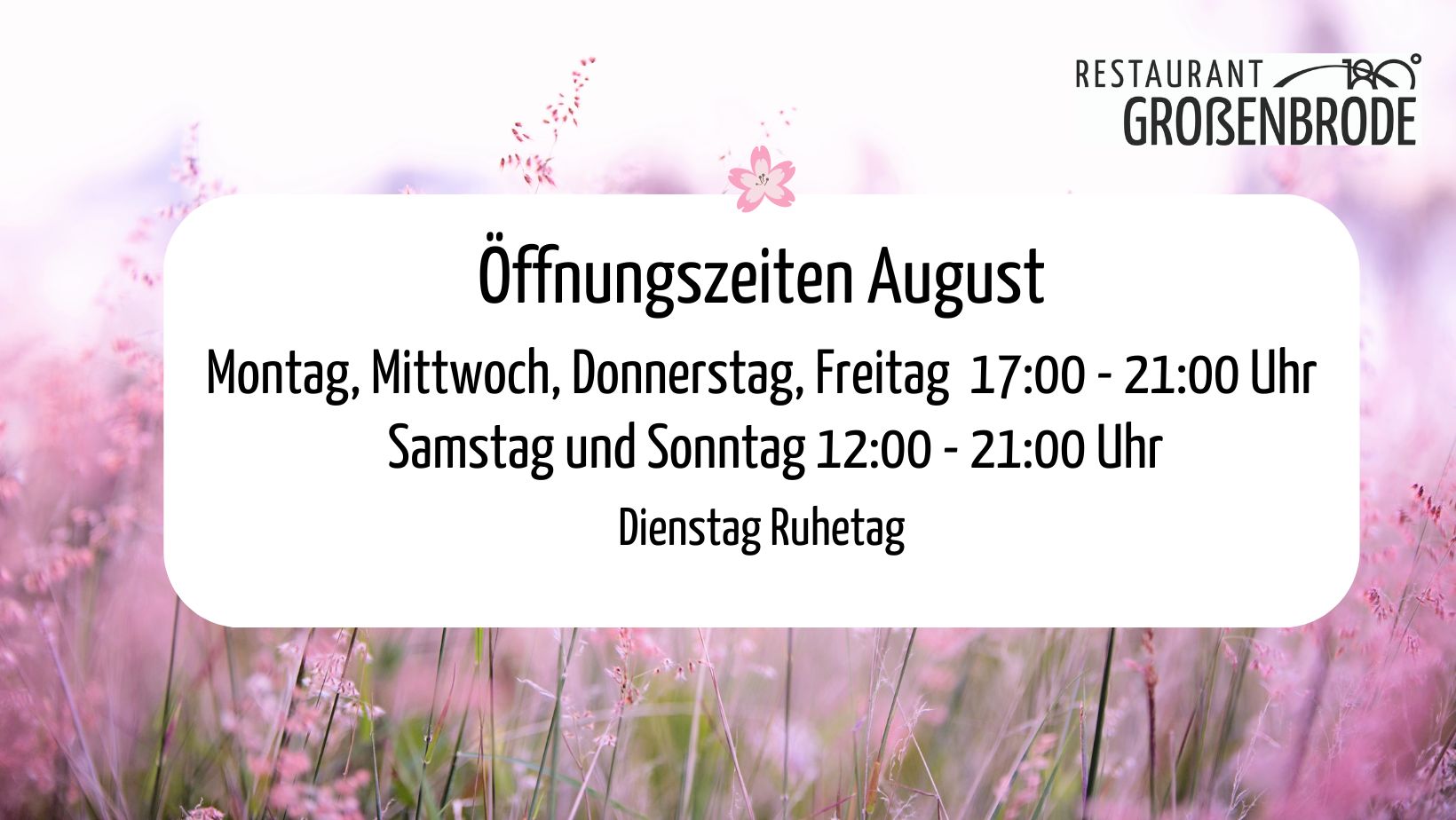ÖffnungAug25 Öffnungszeiten